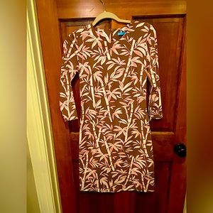 J McLaughlin Brown/Pink Bamboo Grove Dress.  XS New with Tags